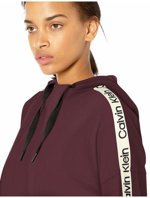 Calvin Klein Women's Logo Tape Drop Shoulder Hoodie