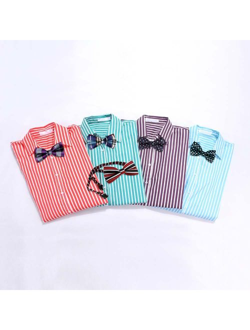 Bundle Monster Stylish 5in1 Adjustable Boys Bow Tie Collection - Various Designs