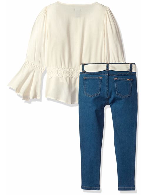 Limited Too Girls' Bell Sleeve Blouse and Jean Set