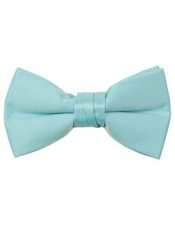 5 Pieces Kids Ties Boys Zipper Pre-Tied Necktie Adjustable Satin Ties for Kids Wedding Graduation School Uniforms
