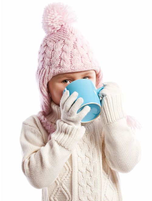 Kids Gloves Full Fingers Knitted Gloves Warm Mitten Winter Favor for Little Boys and Girls