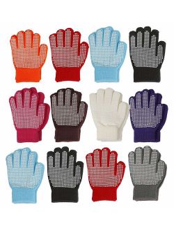 Gilbin Magic-Stretch Gripper Glove, Kids Size, Colorful Set, 6 Pair