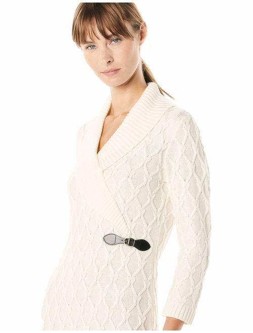 Calvin Klein Women's Long Sleeve Cross Front Sweater Dress