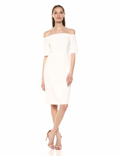 Calvin Klein Women's Solid Off The Shoulder Sheath Dress