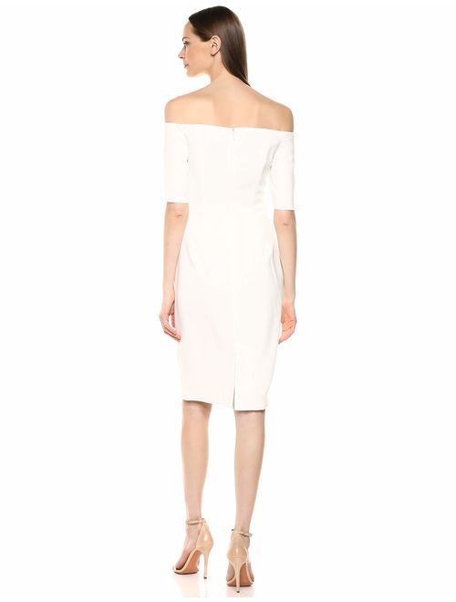 Calvin Klein Women's Solid Off The Shoulder Sheath Dress