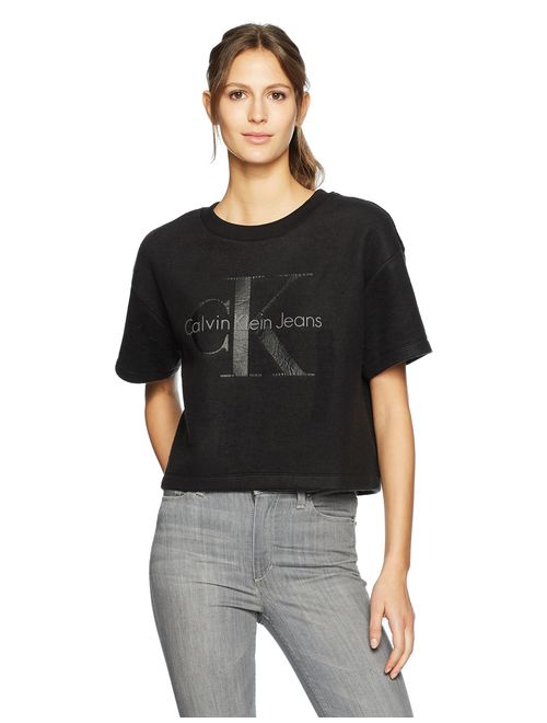 Calvin Klein Jeans Women's Women's Short Sleeve Sweatshirt Monogram Logo