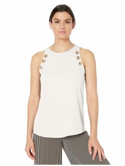 Women's Sleeveless Tank with Buttons