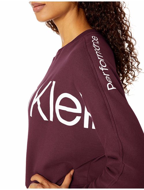 Calvin Klein Women's Long Sleeve Logo Oversized Pullover