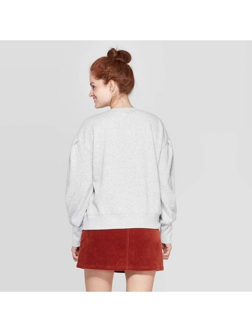 Women's Puff Long Sleeve Crewneck Sweatshirt - Universal Thread