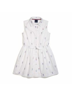 Girls' Adaptive Sleeveless Dress with Magnetic Buttons