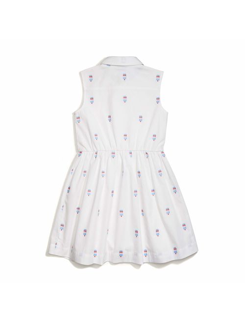 Tommy Hilfiger Girls' Adaptive Sleeveless Dress with Magnetic Buttons