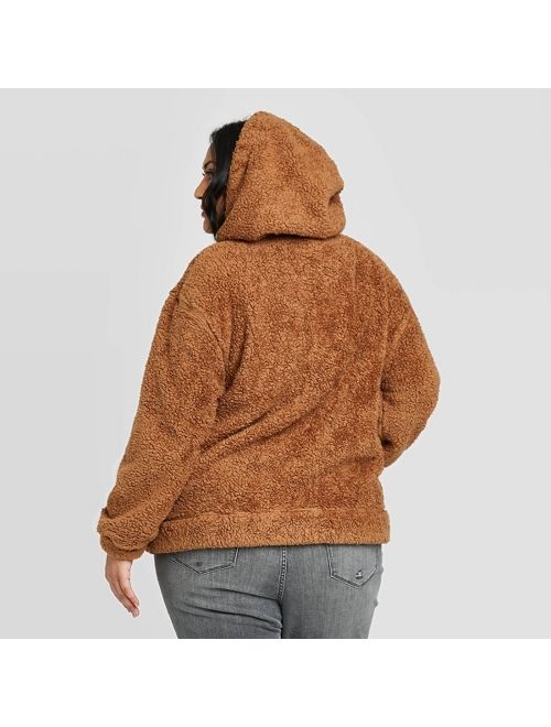 Women's Crewneck Sherpa Sweatshirt Hoodie (X-Small Plus Size 4X) - Universal Thread