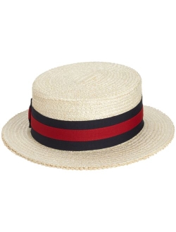 Scala Men's Dress Straw 1 Piece 10/11Mm Laichow Braid Boater Hat