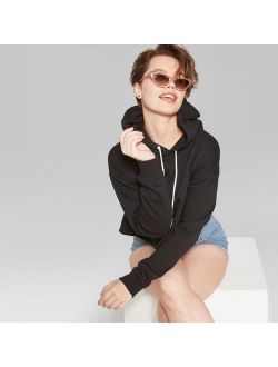 Women's Cropped Hoodie - Wild Fable™ Black