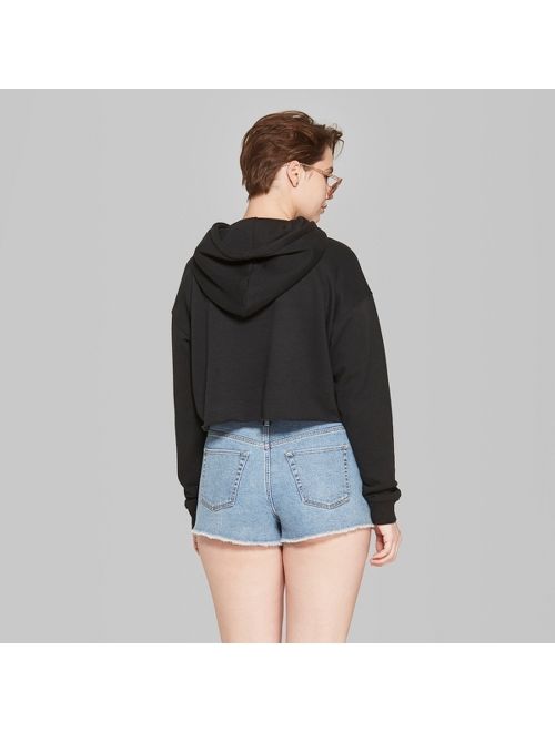 Women's Cropped Hoodie - Wild Fable&#153; Black