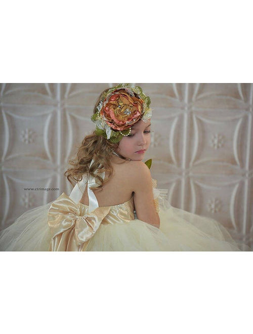 Fairytale tutu boutique tulle flower girls dress available in size 2t-6 girls