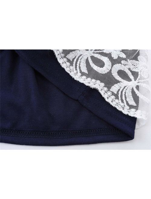 LittleSpring Little Girls Casual Long Sleeve Stripe Dress