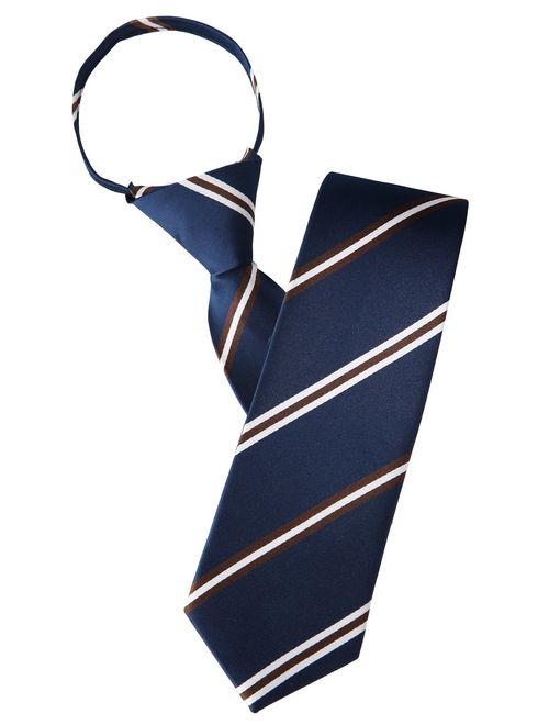 H2H Mens Comfortable Zipper Various Patterned Neck Tie