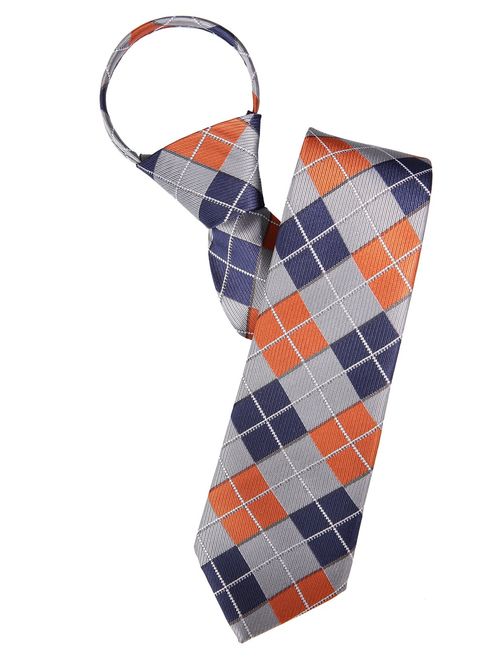 H2H Mens Comfortable Zipper Various Patterned Neck Tie