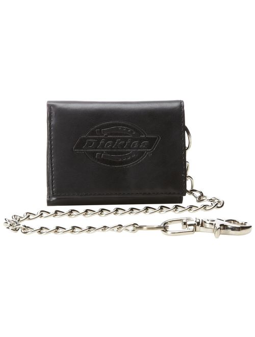 Dickies Men's Trifold Chain Wallet-High Security with Id Window and Credit Card Pockets