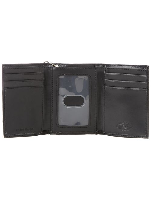 Dickies Men's Trifold Chain Wallet-High Security with Id Window and Credit Card Pockets
