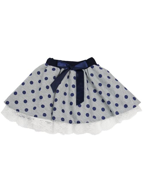 Jastore Kids Girl Cute 2PCS Diamond Clothing Set Long Sleeve Top +Dot Tutu Skirt