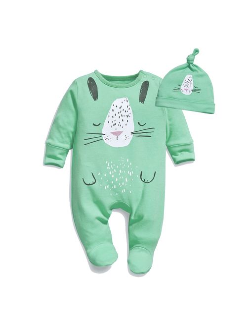 Minilove Girls' Embroidery Long Sleeve Striped Clothing Set