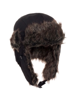 Dakota Dan Trooper Ear Flap Cap w/Faux Fur Lining Hat