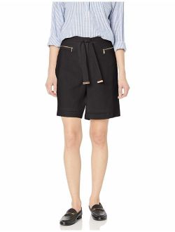 Women's Linen Shorts with Belt
