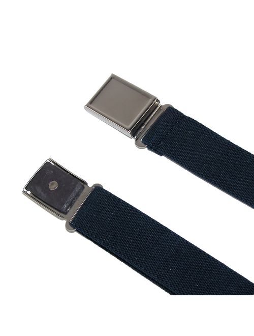 CTM Kids' Elastic Adjustable Belt with Magnetic Buckle (Pack of 3 Colors)
