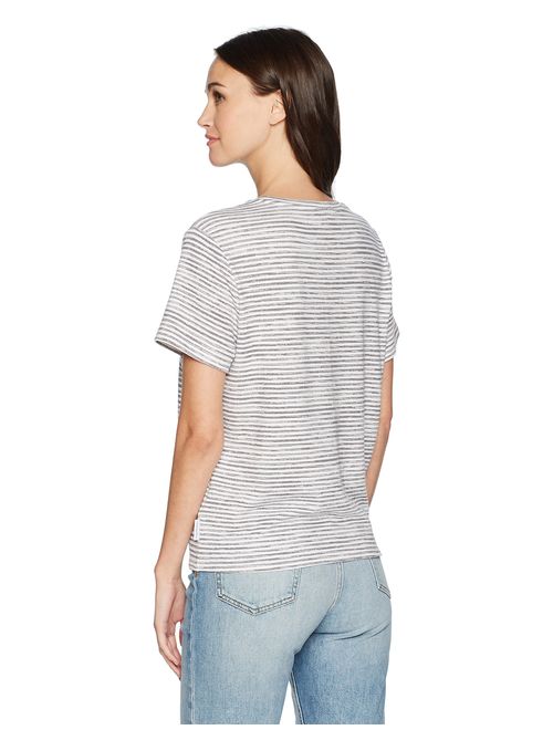 Calvin Klein Women's Short Sleeve Jersey T-Shirt with Tie Front