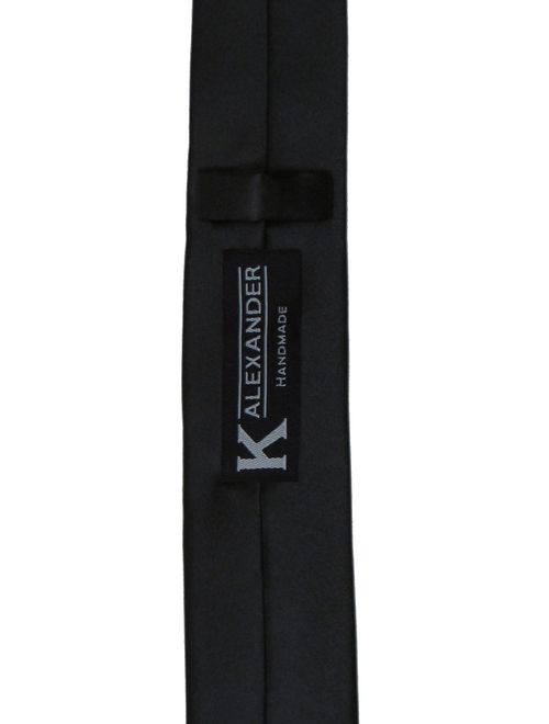New Mens Solid Black Retro Skinny Necktie 1.5