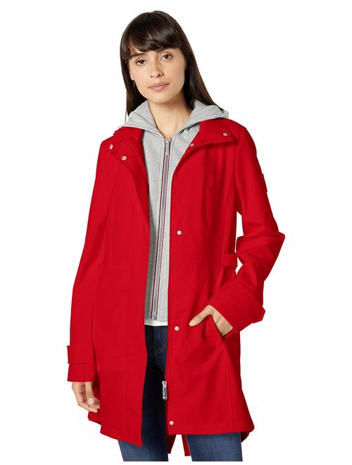 Tommy Hilfiger Women's Soft Shell with Zipout Fleece Vestie and Hood