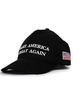 Besti Make America Great Again Donald Trump Slogan with USA Flag Cap Adjustable Baseball Hat