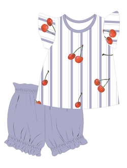 Fiream Girls Cotton Clothing Sets Summer Shortsleeve Unicorn T-Shirts Shorts 2 Pieces Clothing Sets