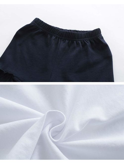 Fiream Girls Cotton Clothing Sets Summer Shortsleeve Unicorn T-Shirts Shorts 2 Pieces Clothing Sets