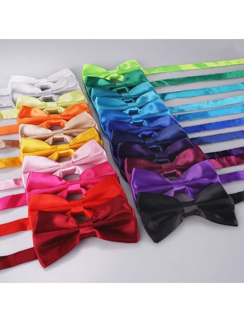 AVANTMEN Men's Pre-tied Bow Ties-Adjustable Bow Tie for Men Boys Bow-ties in Different Colors Assorted Ties