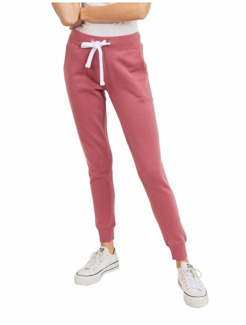 esstive Women's Basic Ultra Soft Fleece Solid Jogger Pants