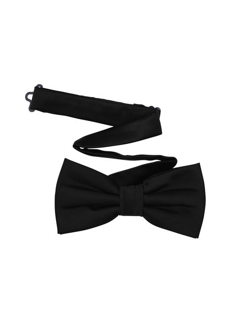 TINYHI Mens Pre-Tied Satin Formal Tuxedo Bowtie Adjustable Length Satin Bow Tie