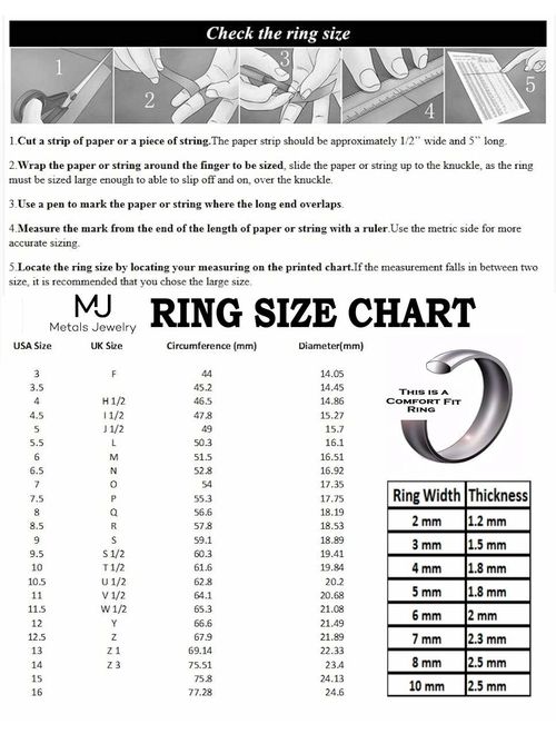 MJ Metals Jewelry 2mm to 10mm White Tungsten Carbide Mirror Polished Classic Wedding Ring
