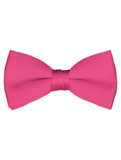 DapperLads Little Boys' Solid Color Banded Satin Bow Ties/Bowties