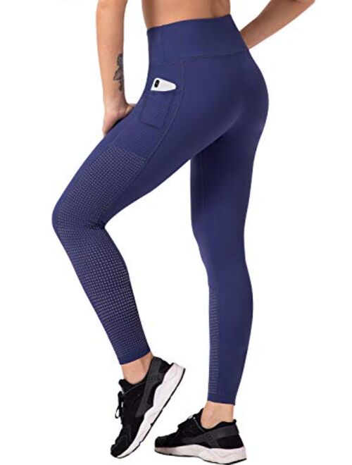 Women Panties High Waisted Capri Yoga Leggings with Pockets Tummy Control Running Fitness Workout Leggings for Women
