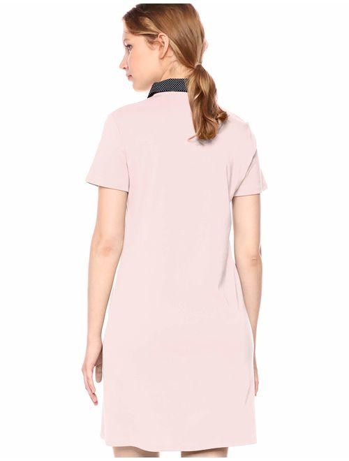 Tommy Hilfiger Women's Contrast Dot Print Polo Collar Sneaker Dress