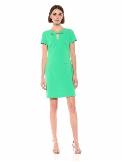 Women's Scuba Crepe Two Pocket Dress