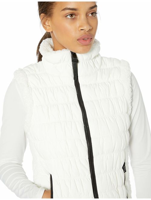 Calvin Klein Women's Puffer Vest with Sherpa Trim