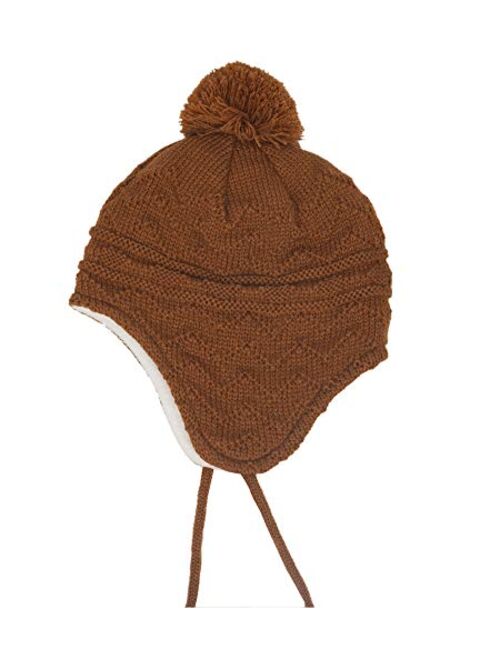 Home Prefer Toddler Boys Girls Hats Earflaps Fleece Knit Beanie Kids Winter Hat 