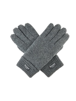 Bruceriver Men's Pure Wool Knitted Gloves with Thinsulate Lining
