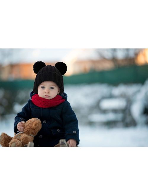 Simplicity Kids Girls Boys Winter Pompom Knit Ski Beanie Hat Cap