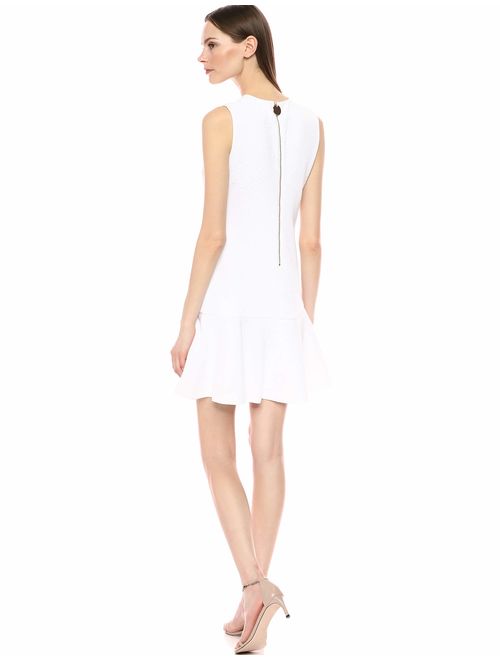 Calvin Klein Women's Sleeveless Sheath with Flounce Hem Dress