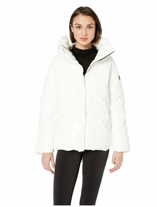 Calvin Klein Women's Puffer Jacket with Oversized Collar